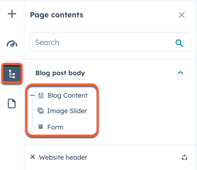 edit module in blog post body