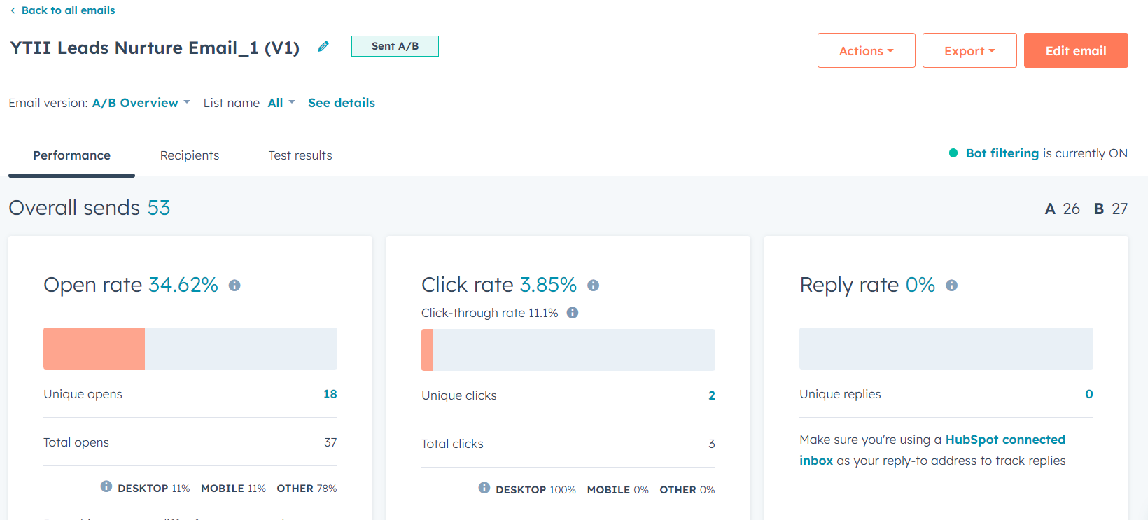 Viewing Email Engagement Metrics