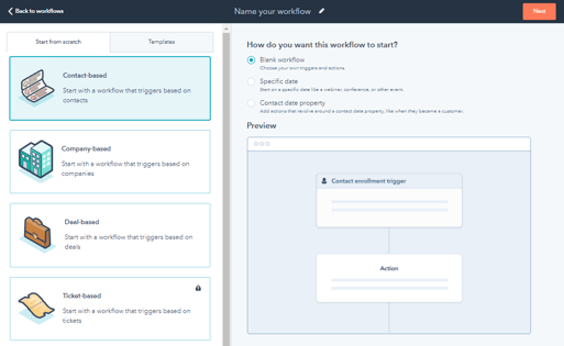 Contact-Based Workflow