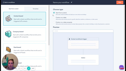 Choose the Workflow Type