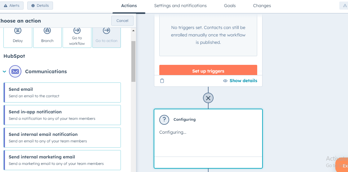 Adding triggers in workflow